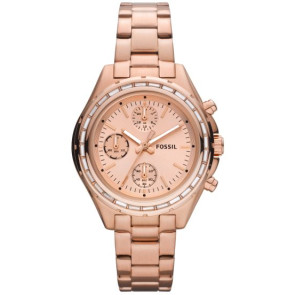 Watch strap Fossil CH2826 Stainless steel Rosé 16mm